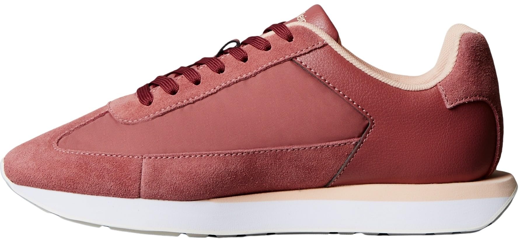 Calvin Klein Women's Retro Runner Laceup WINGT Mix YW0YW02061 Low Top, Pink (Dusty Rose/Florida Ether/Marshm), 5