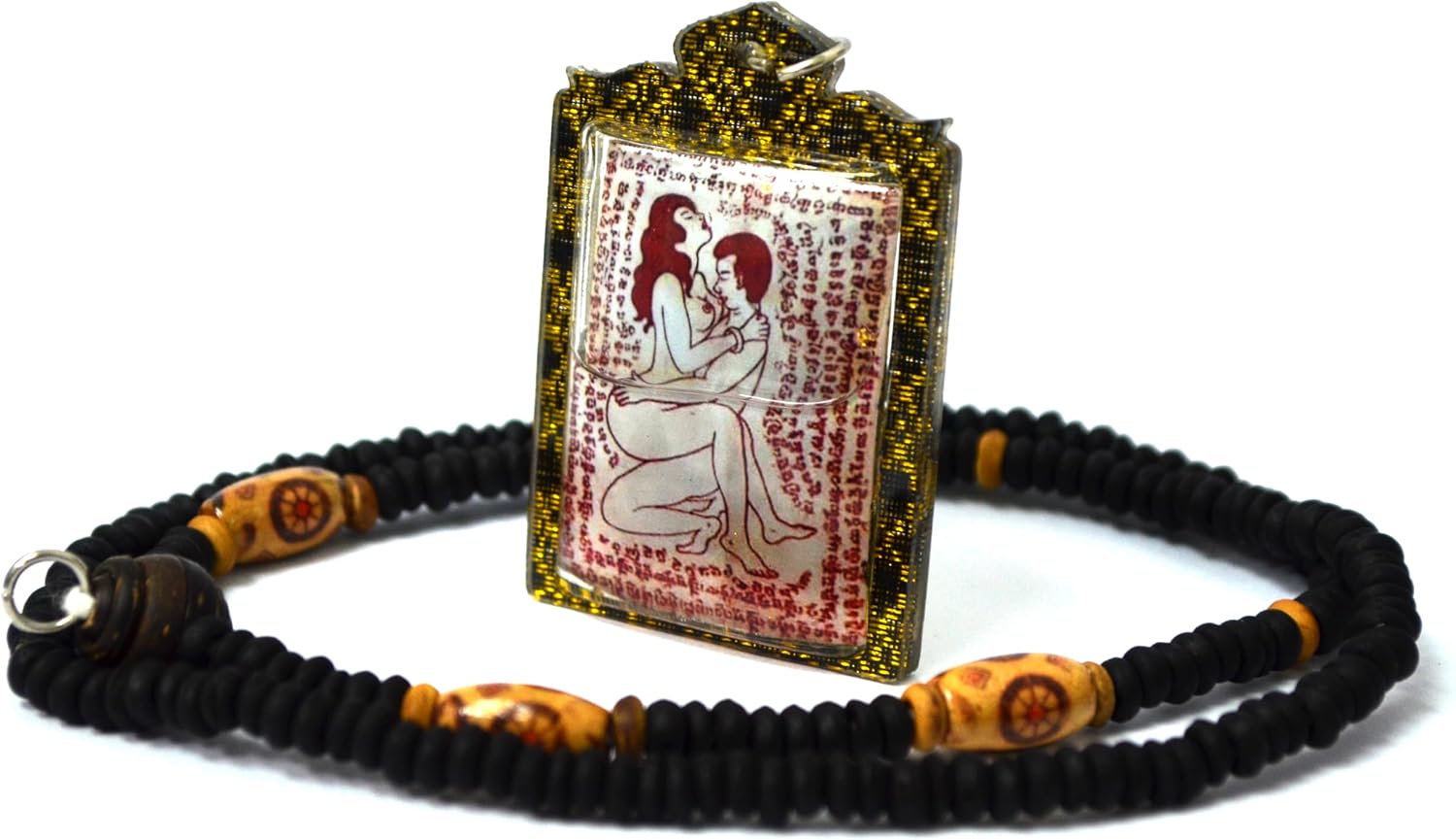 Powerful Magic LoveSexual Maha Sanaeh In Kaeo Pisawat Locket Amulet by Kruba Kham Peng – Thai Maha Sanae Love Charm Pendant for Attraction, Metta Mahaniyom & Good Fortune