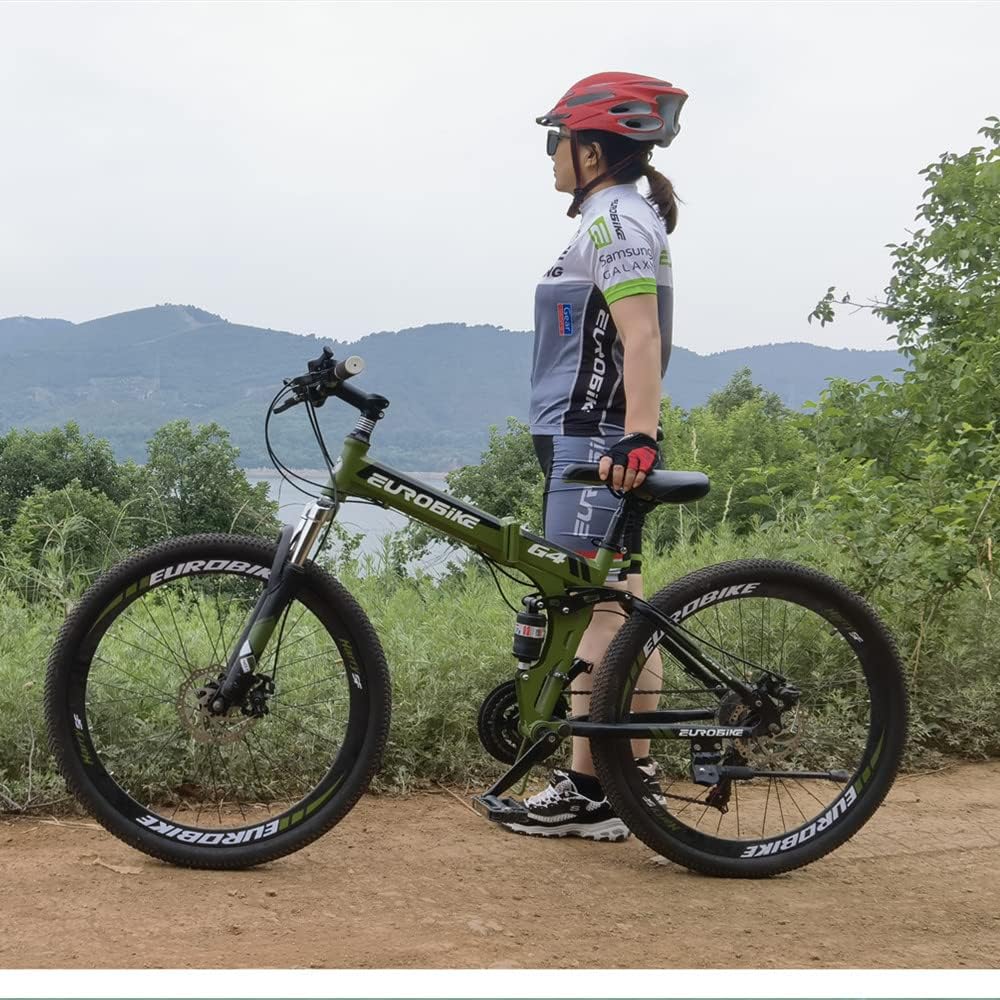 EUROBIKE 26 Inch Mountain Bike Folding Bicycle 21 Speed 3 Colors