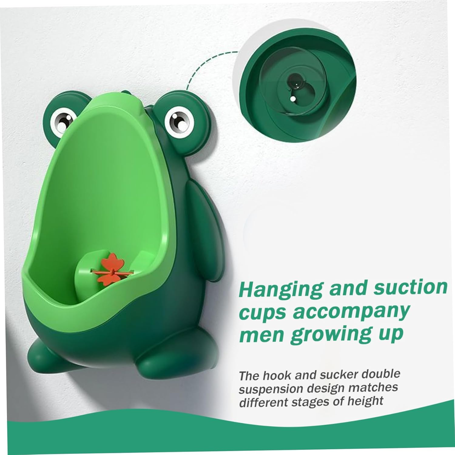 Urinal for toddlers boys, toddler cute cute frog wall urinal for toddlers boys with detachable funny aiming target ent pp ability