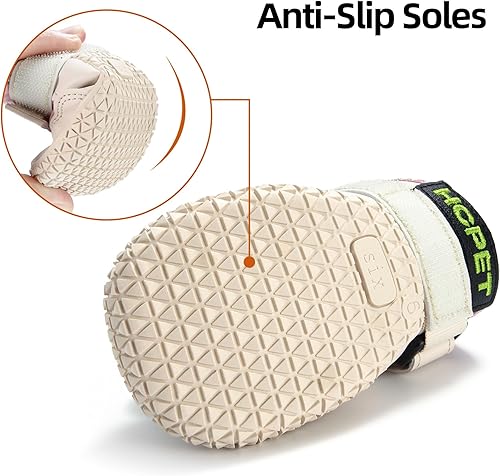 Miniatura 5 de Hcpet Botas transpirables para perros para pavimento caliente, resistentes al calor con correas reflectantes, protectores de patas para cachorros al