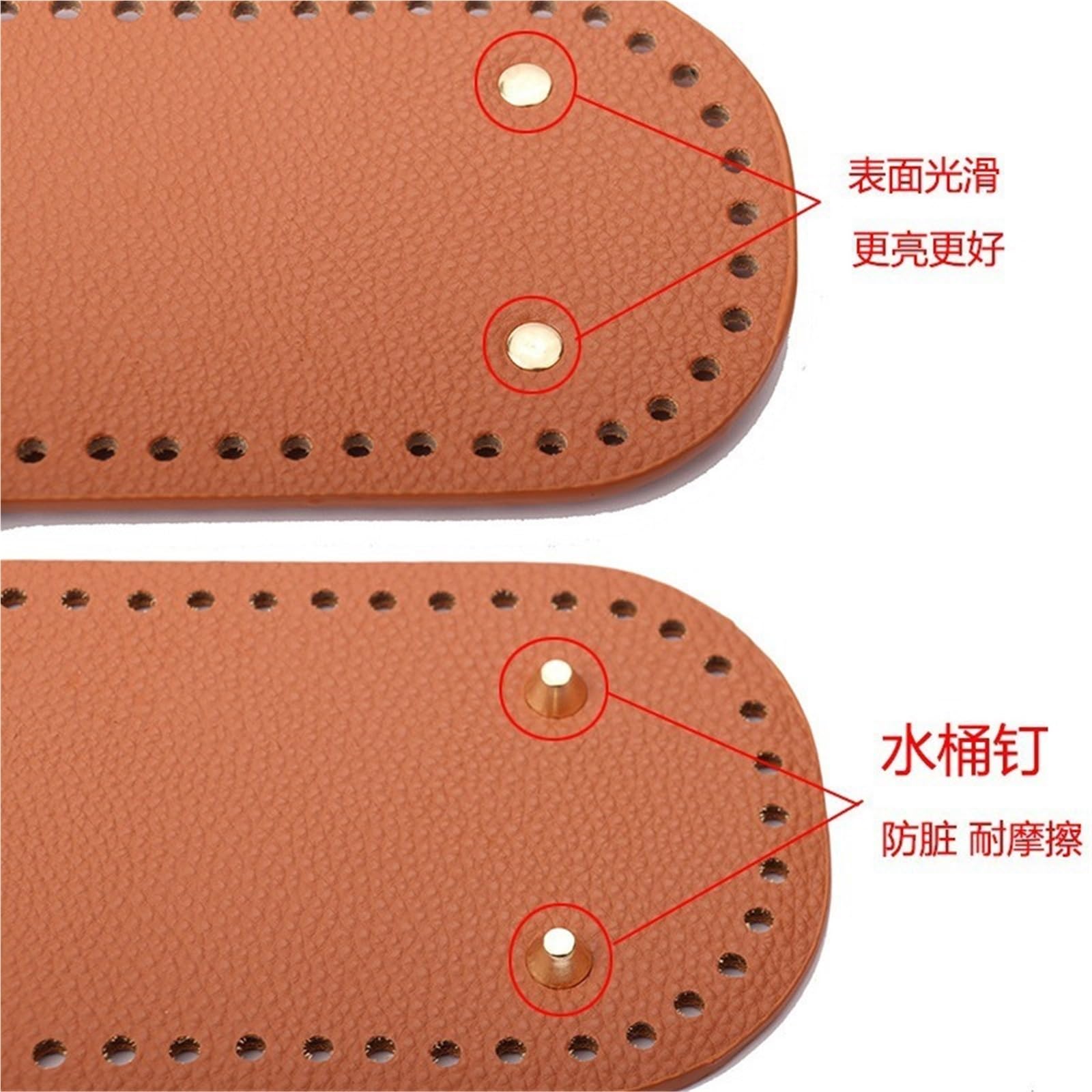 10 Stück gehäkelte PU-Grundplatte FüR GehäKelte Taschen