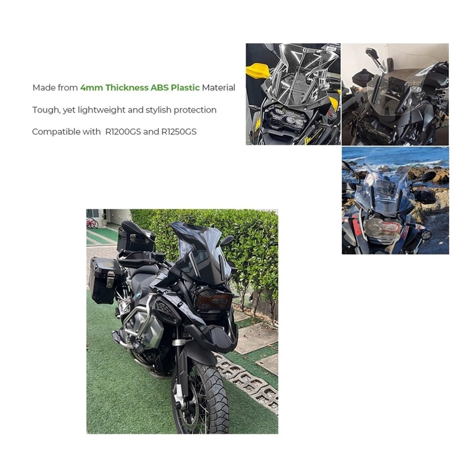 Deflector de Viento Parabrisas R1250GS Compatible con BMW R1200GS, R 1200 GS LC, R1250GS ADV Adventure. Protector De Pantalla. Deflector Cupula Moto