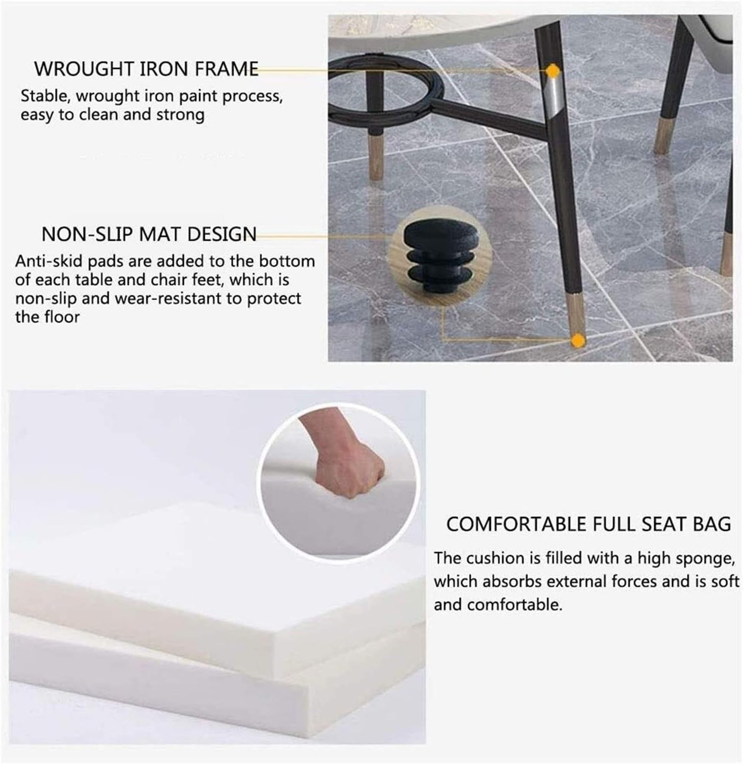 Living Room Table and Chair Set Nordic Modern Minimalist Style Round Table Bedroom Study Outdoor Leisure Garden Balcony Kitchen Dining Table (Color : Orange) (Dark Gray)