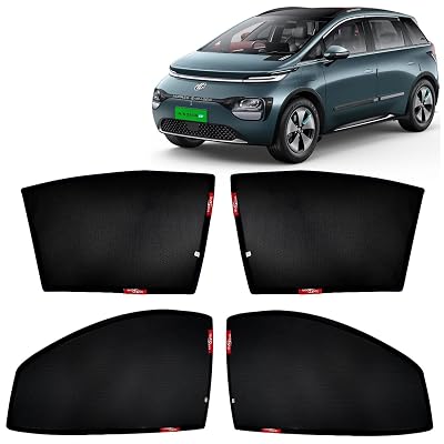 KINGSWAY Accessories Car Sun Shade Z-Black Non Magnetic Fix Type Curtains Only Compatible with Morris Garages (MG) Winds