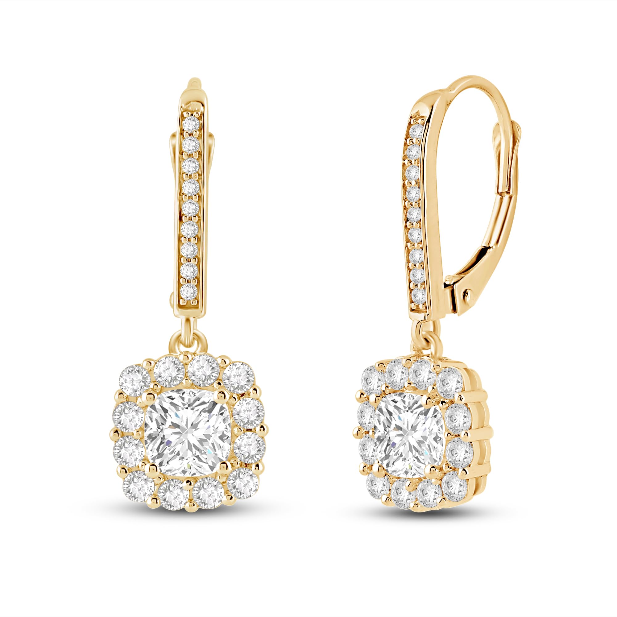 Everyday Elegance 14K Solid Gold Leverback Earrings