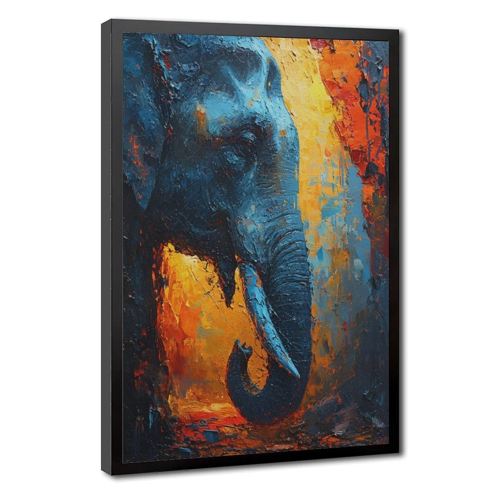 Bareronor Watercolour Elephant Poster Canvas Poster Bedroom Decor Landscape Office Room Decor Gift 12" L X 18" W