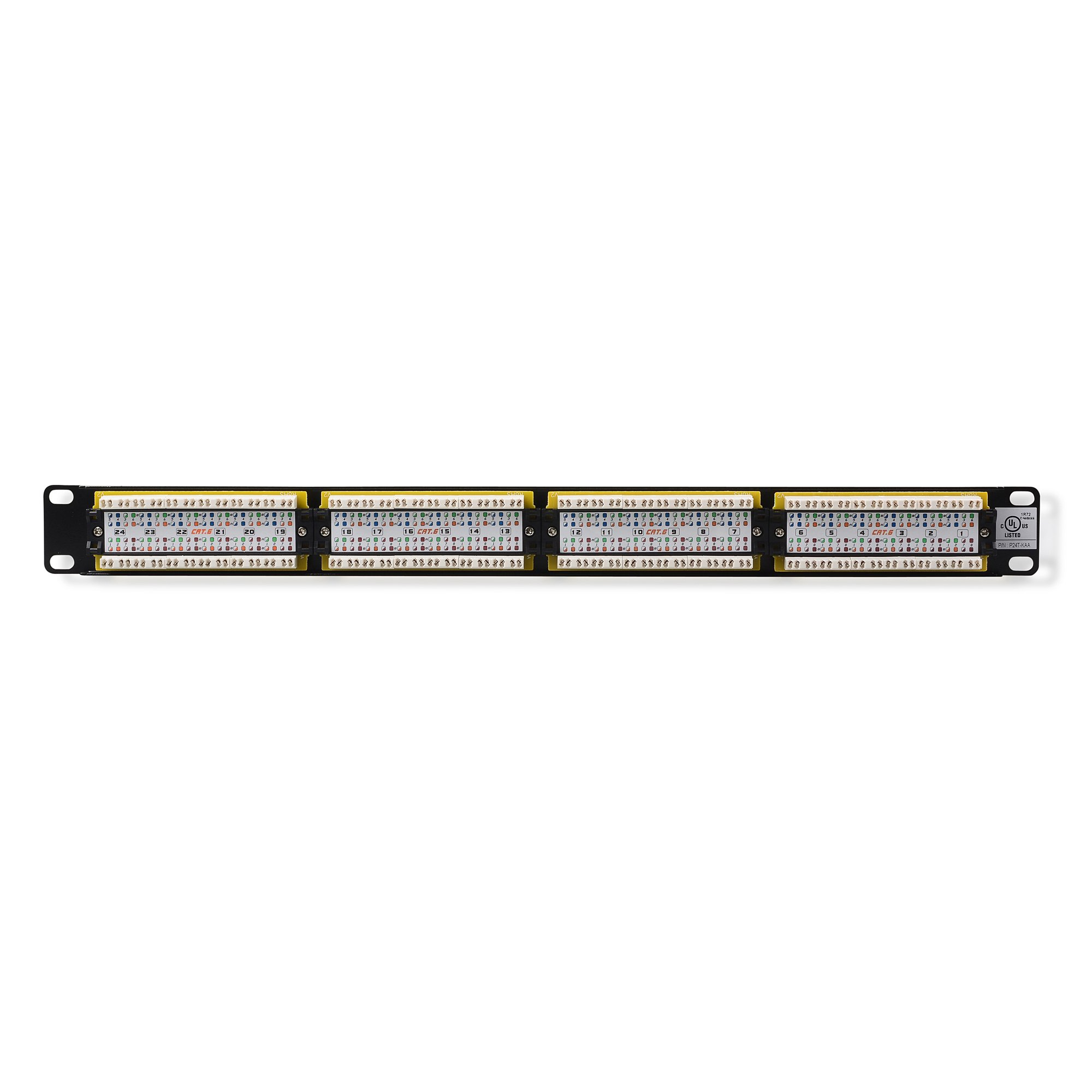 Cable Matters UL Listed Rackmount or Wall Mount 24 Port Network Patch Panel (Cat6 Patch Panel