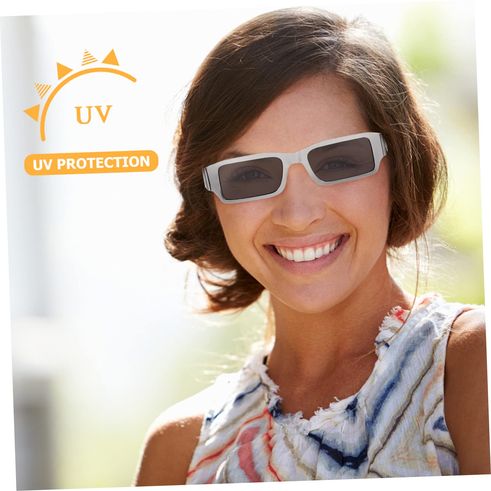 Holibanna 3 Pcs Square Sunglasses Unisex Uv Protection Comfortable Fit Alloy Resin Stylish Look