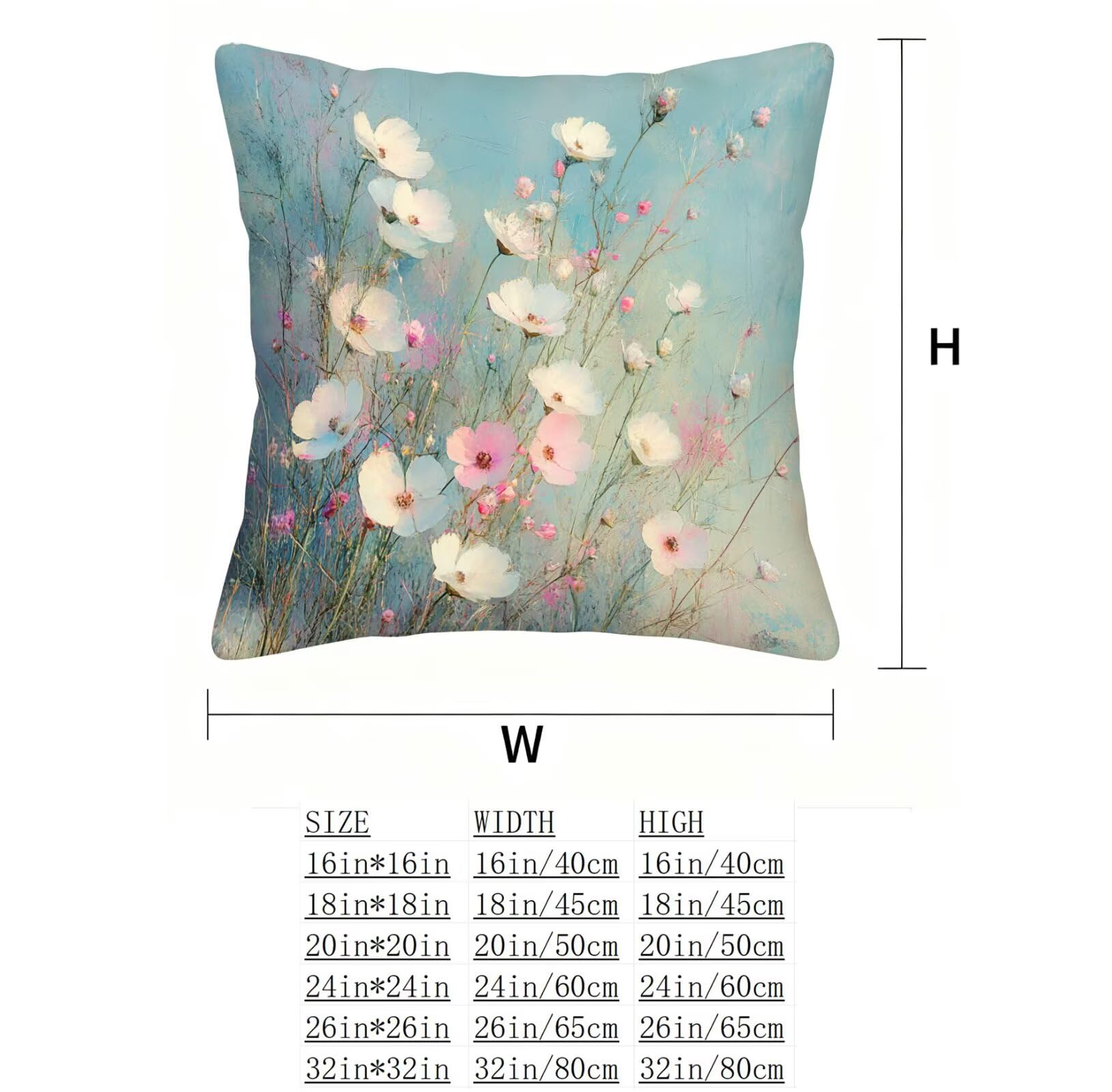Rose Housse Coussin 60x60 Fleur Taie Oreiller 60x60 Lot de 4 Super Doux Protege Oreiller 60 x 60 Decoration Automne Taie D'oreiller Carrées Coussin Canape, pour Maison Chambre Canapé Chaise E - 925