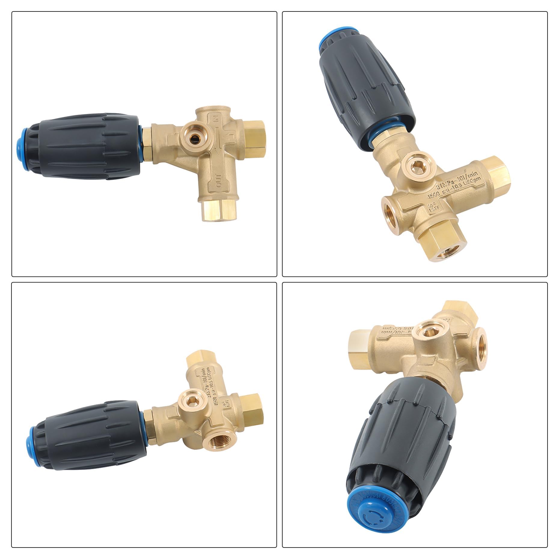 kimllier General Pump VRT3-250 8GPM 3650PSI 3/8" FNPT Valvola di scarico a pressione intrappolata adatta per l'uso con molte idropulitrici