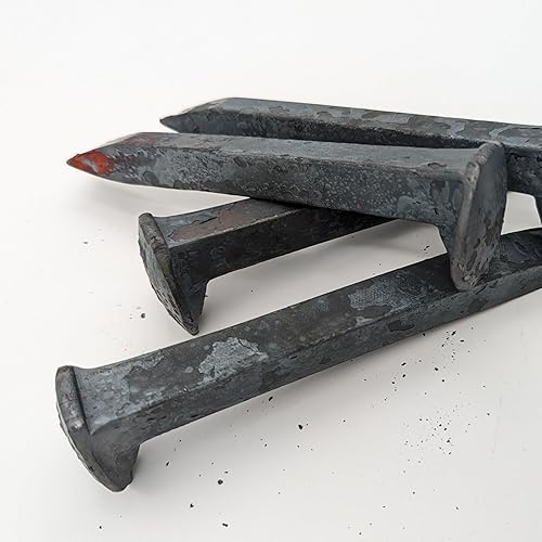 Miniatura 4 de Estacas para ferrocarril, sin usar, acero de alto carbono, 516 "x 6", forja de cuchillos, manualidades, decoraciones o estacas para exteriores