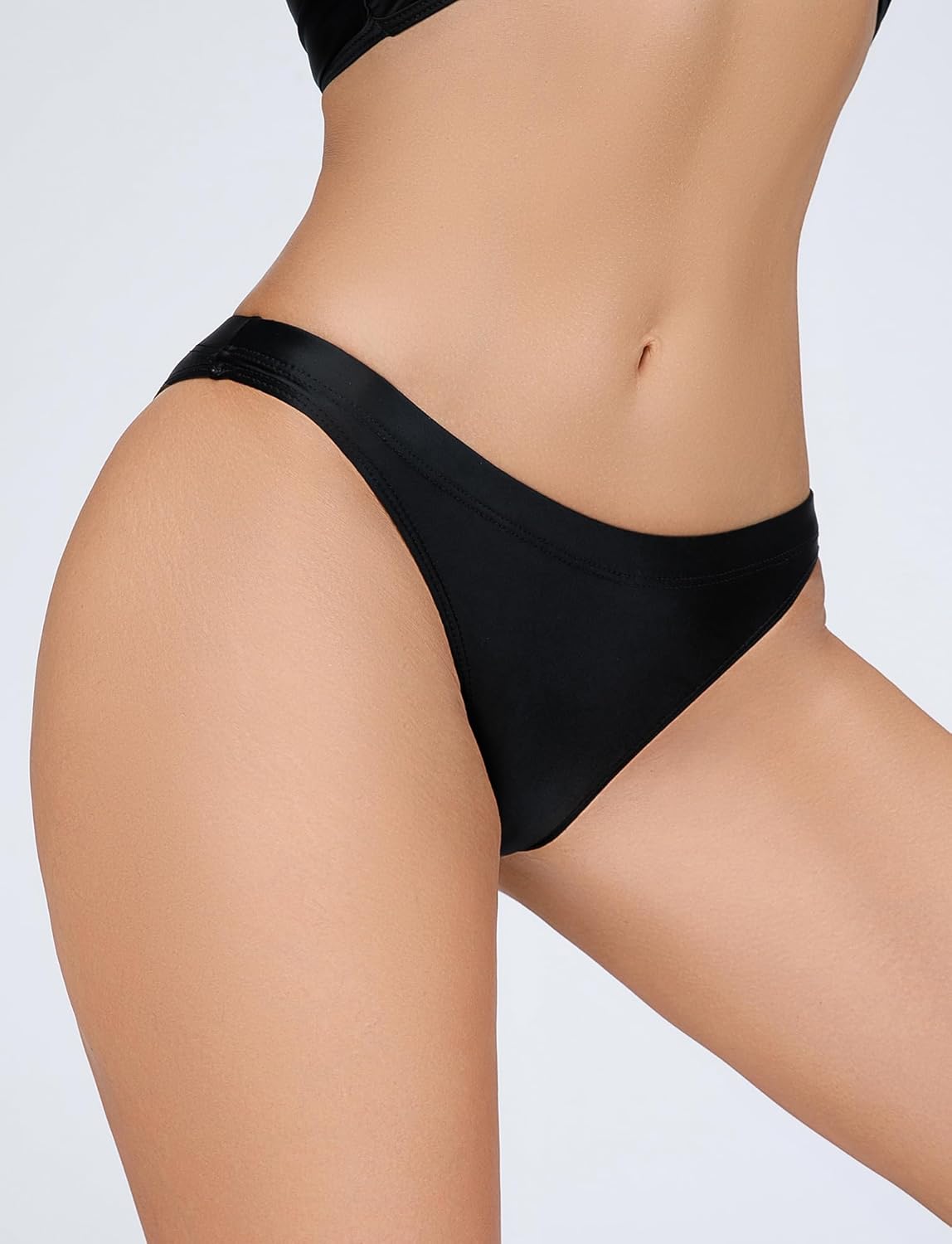 SEAUR Women's Sexy Oil Glossy See Through Sheer Panties Low Rise Underwear - Image 3