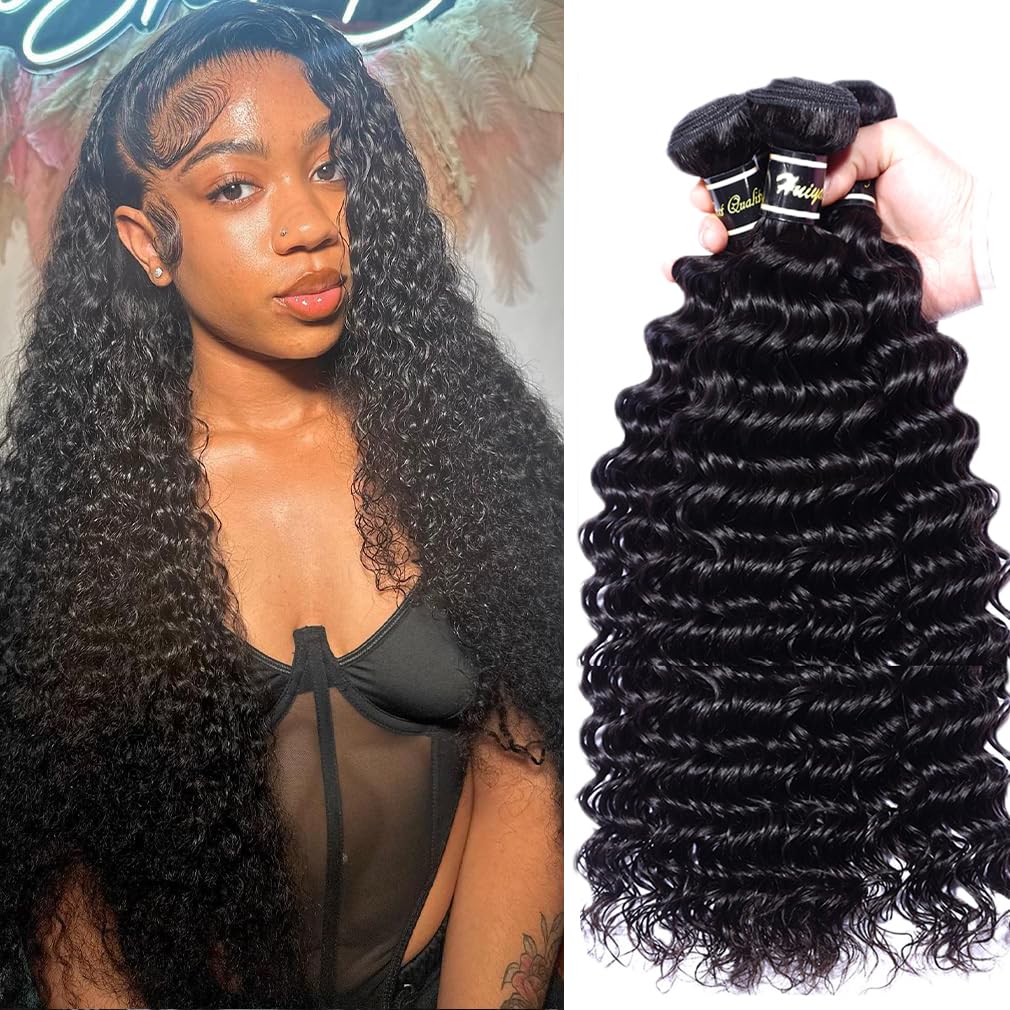 Loose Deep Wave Brazilian Virgin Human Hair Bundles