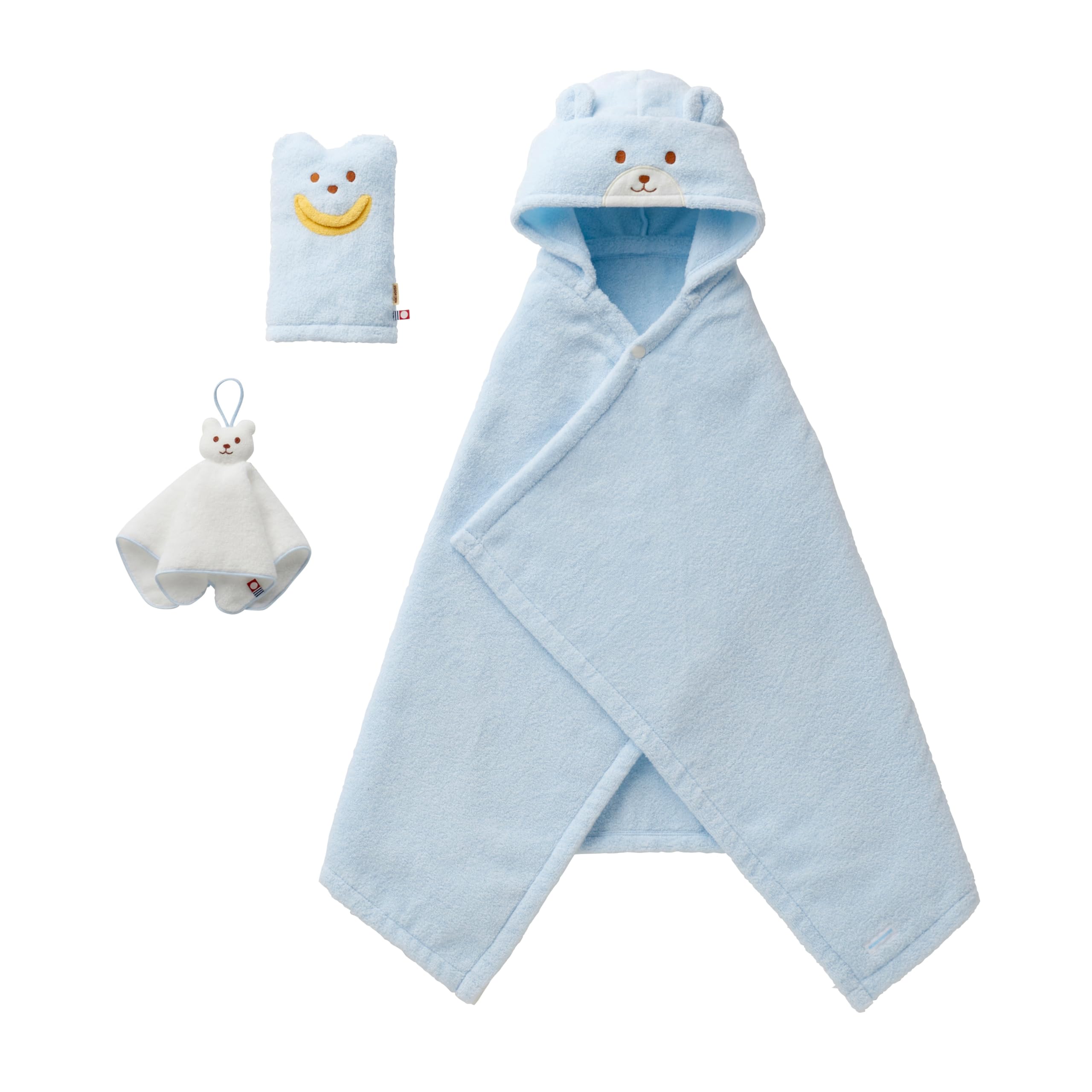 [ミキハウス] 無撚糸パイルバスポンチョ 3点セット Amazon.co.jp: [ミキハウス] 無撚糸パイルバスポンチョセット 【ギフト