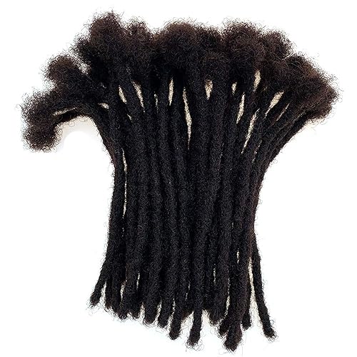 Miniatura 3 de YONNA Extensiones de rastas de cabello humano, 60 rastas hechas a mano (0.2in) de ancho, color marrón oscuro #2