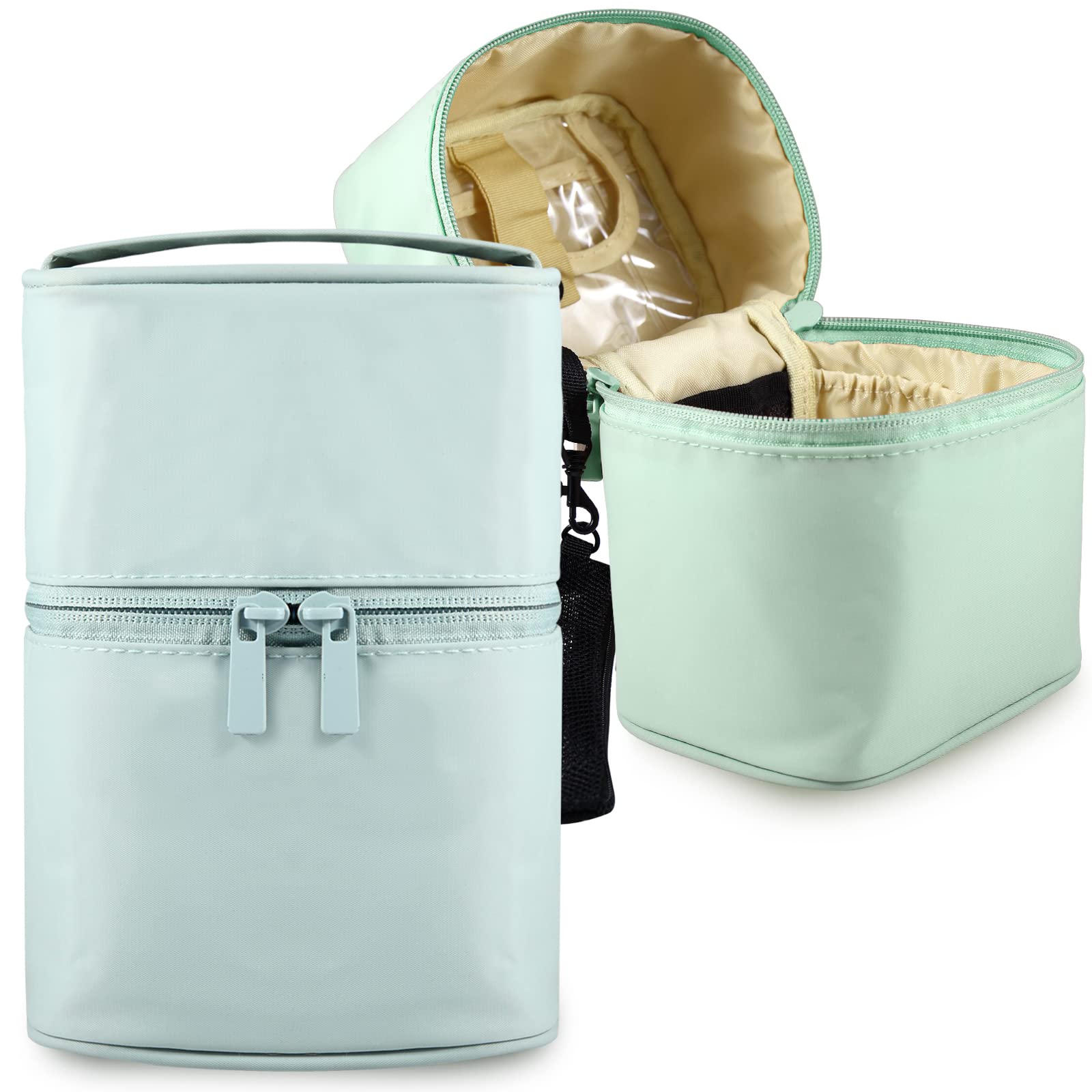 Makeup Brush Organizer Makeup Bag Brushes Set Case 7.5x5.5x4.4 Inch Professional Travelling Brush Pen Pencil Holder Make Up Cup Storage Organizer Case