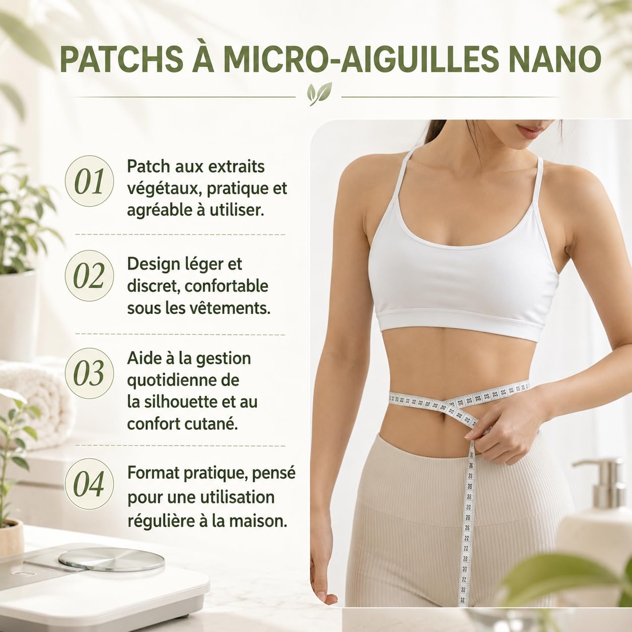 Moringa Berberin x NAD+ Lot de 7 Patchs Minceur Naturels à Micro-Aiguilles, Berberine Perte de Poids, Soin Corporel Pour Routine Silhouette et Bien-Être (3 PCS)