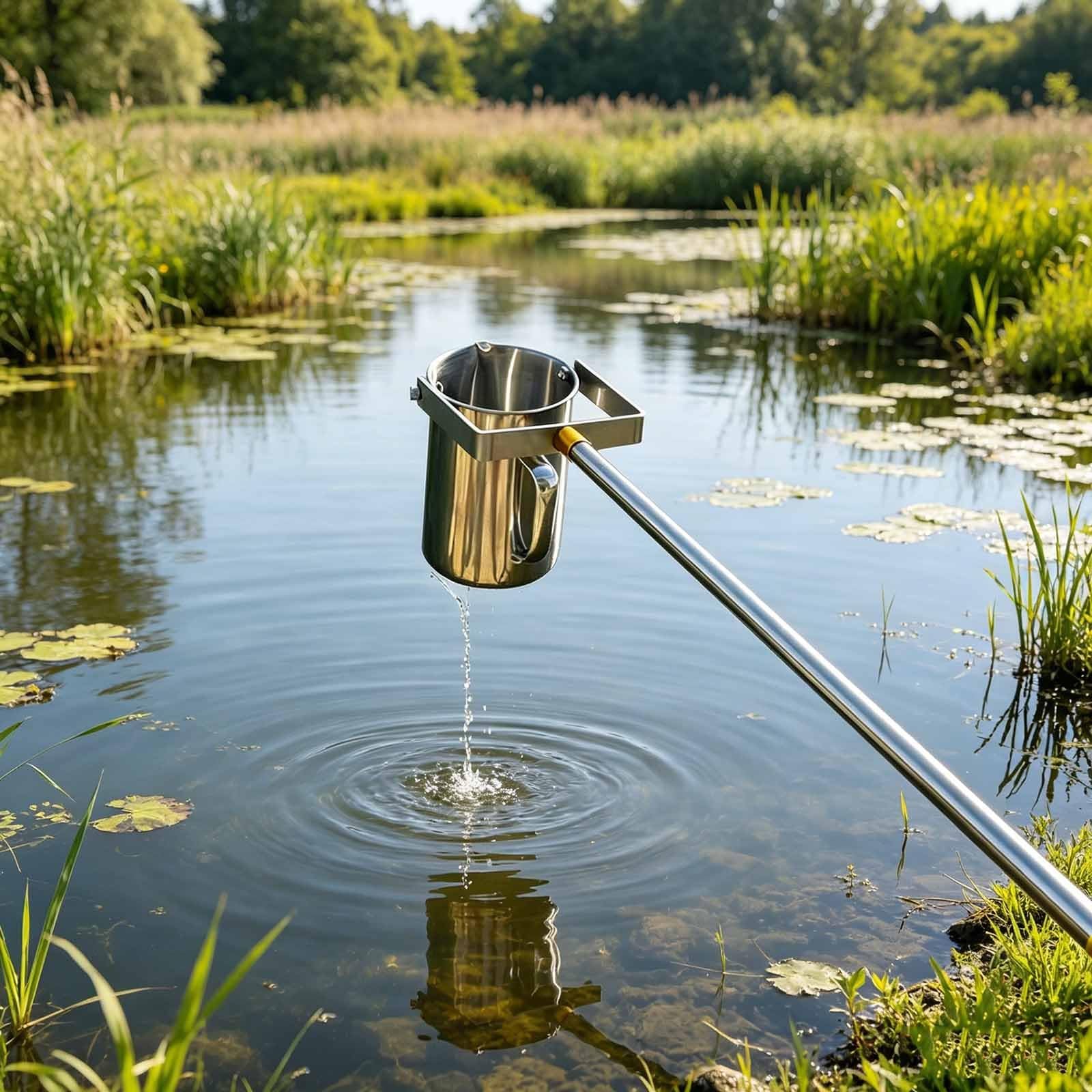 Dispositivo de Muestreo de Calidad Del Agua, Poste de Muestreo, Varilla Telescópica, Muestreador de Calidad Del Agua 500/1000ml(S1000ML,142-600cm/4.7-20ft)