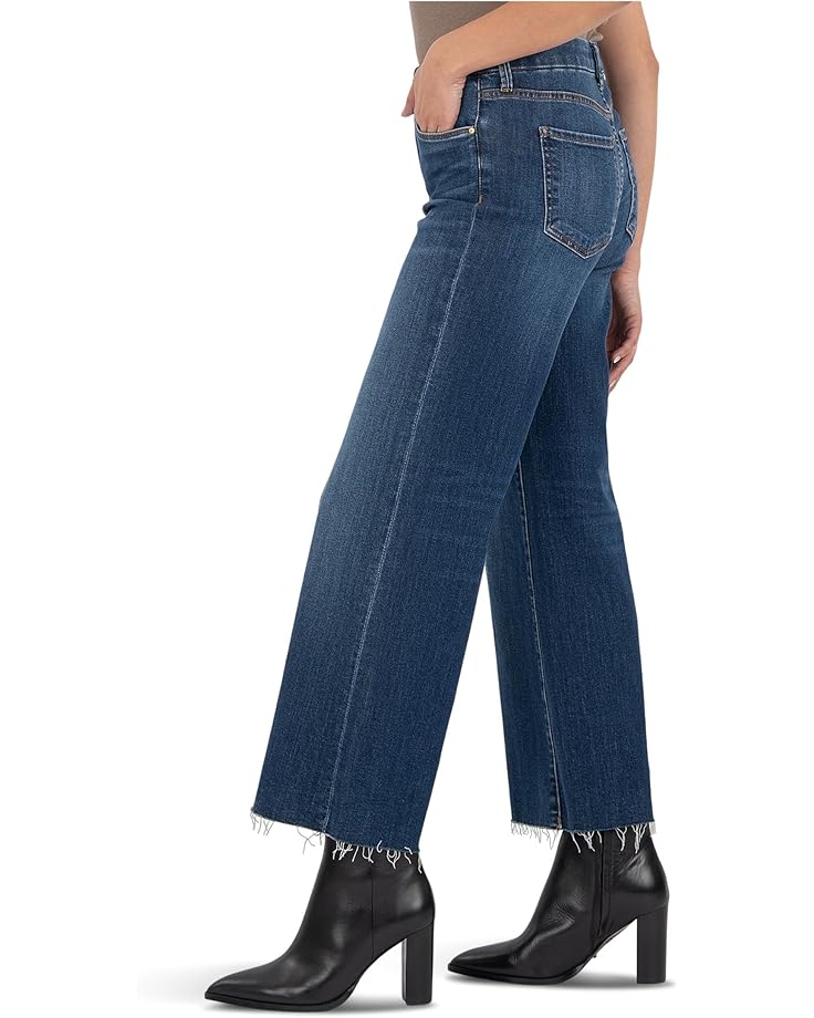 KUT from the Kloth Meg High-Rise Fab Ab Wide Leg Raw Hem - #2 of 4