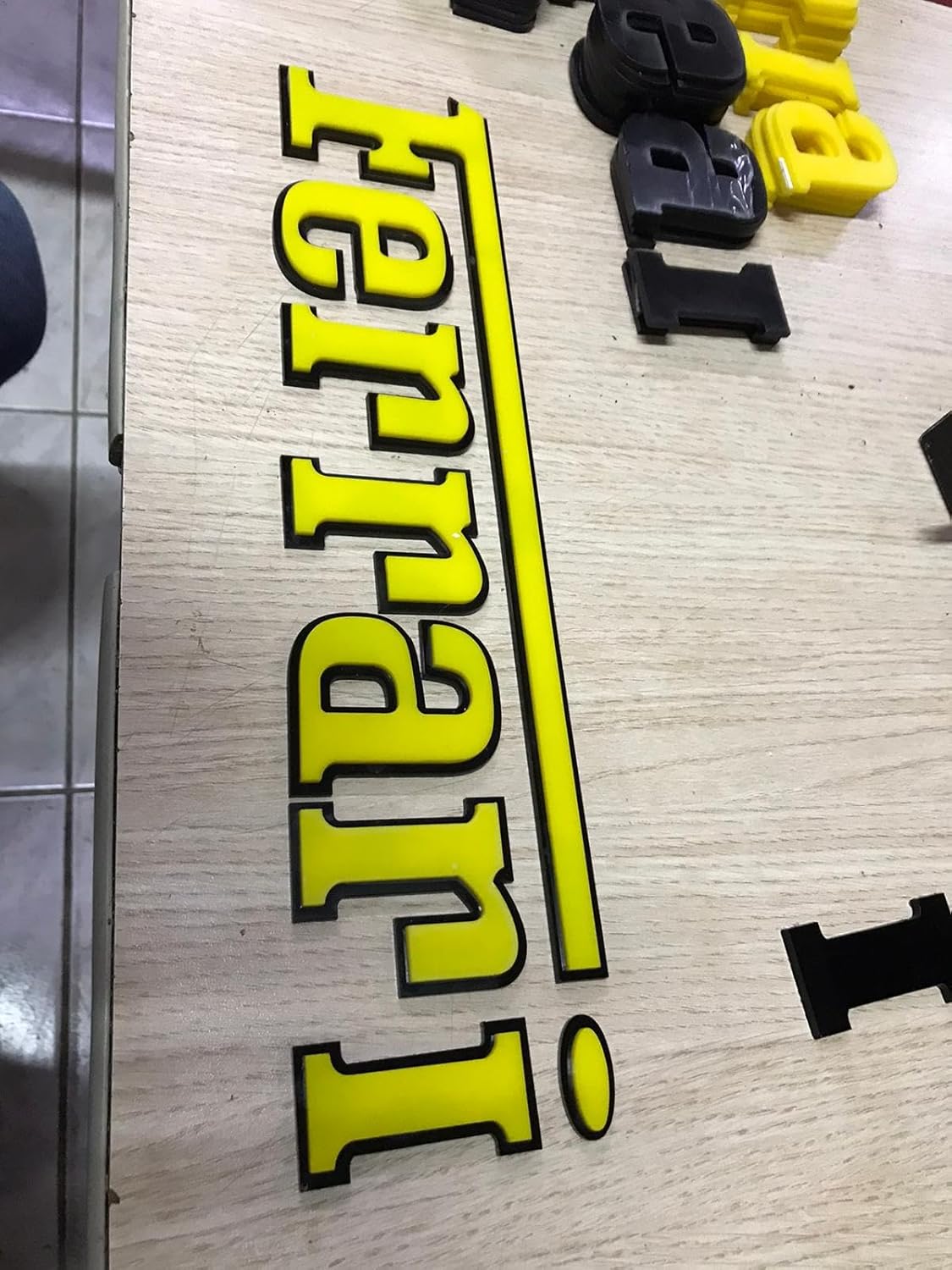 Metal Emblem for Automotive Store, Road Rage Led Sign for Car, Led Mancave Deco, Tool Signage for Garage, Light Up Luxury Car Decor, Custom Auto Shop Wall Lighted 3D Logo (12 Inch Height)