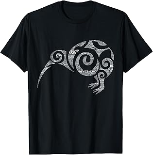 NZ Kiwi Maori Word Art Aotearoa Tribal Bird Icon New Zealand T-Shirt