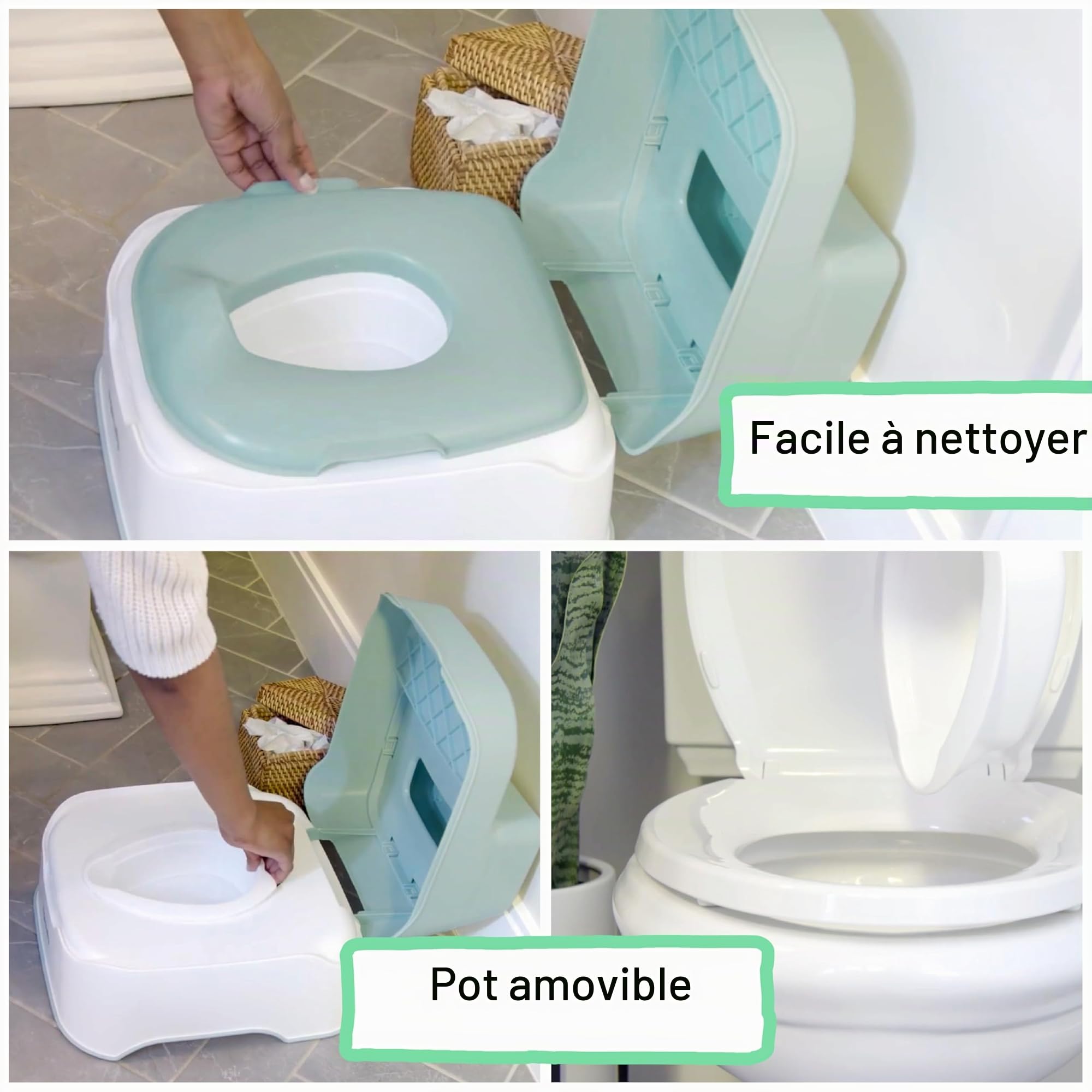 Ingenuity, Prepare to Potty - Pot système de pot 3 en 1 Adaptateur, Tabouret, montage facile, pour les 18 mois et plus