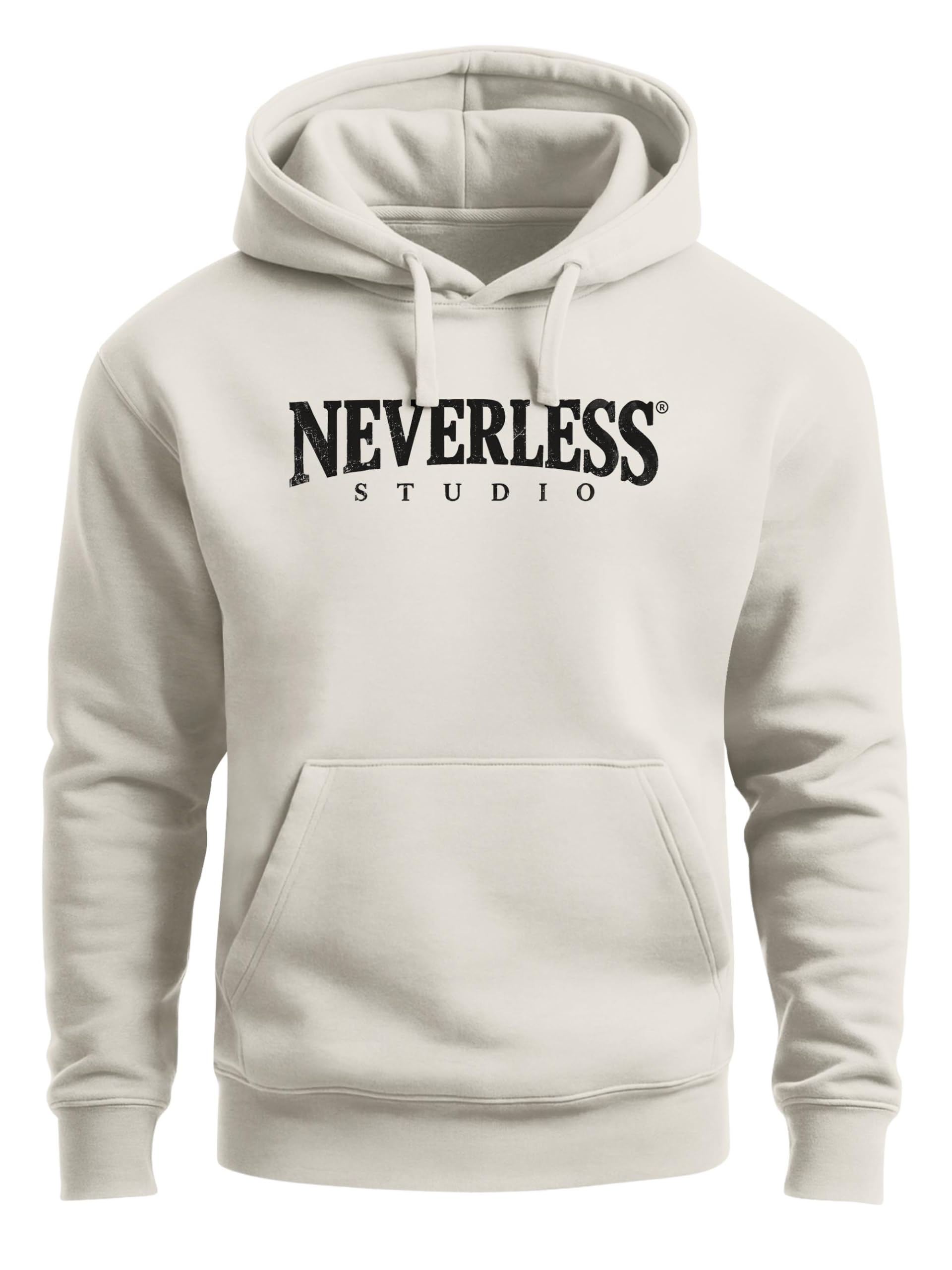 Neverless® Herren Hoodie College Logo Frontprint Vintage Design