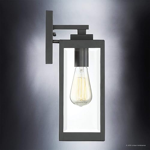 Miniatura 4 de Urban Ambiance Aplique de pared moderno de lujo, tamaño pequeño 14.25 pulgadas de alto x 5.00 pulgadas de ancho, con elementos de estilo industrial,