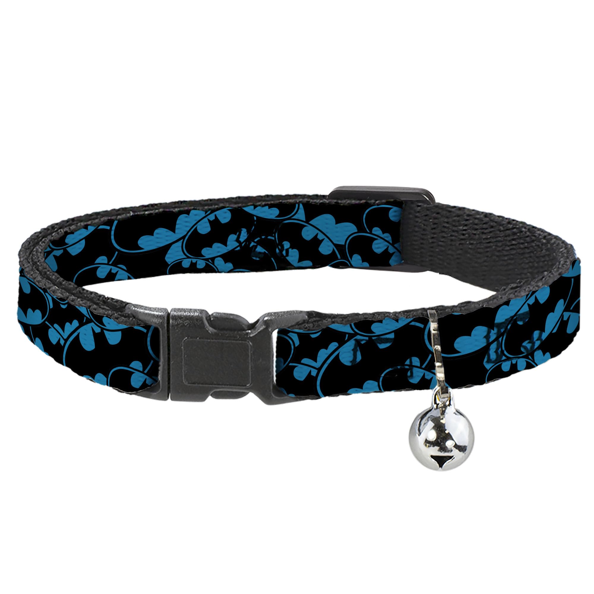 Collar para Gato de 20 a 30 cm Ajustable Mediano Negro y Azul Buckle-Down