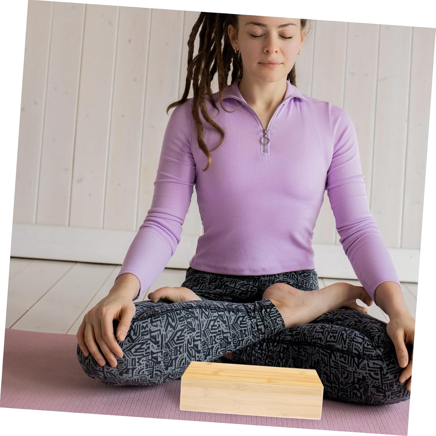 TOYANDONA Yoga Block Stable Non- Support for Fitness and Meditation Natural Material for Indoor Yoga Practice Exercise Equipment