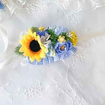 ペット用チョーカー　秋色花柄リボン　くすみカラー　パイナップル　スイカ　ひまわり ペット用チョーカー 秋色花柄リボン くすみカラー パイナップル