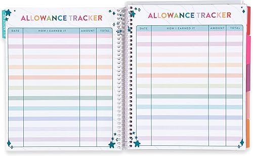 Miniatura 7 de Planificador de plástico con espiral de 7 x 9 pulgadas, con diseño de espiral, sin fecha, calendarios, registros de lectura, calcomanías,