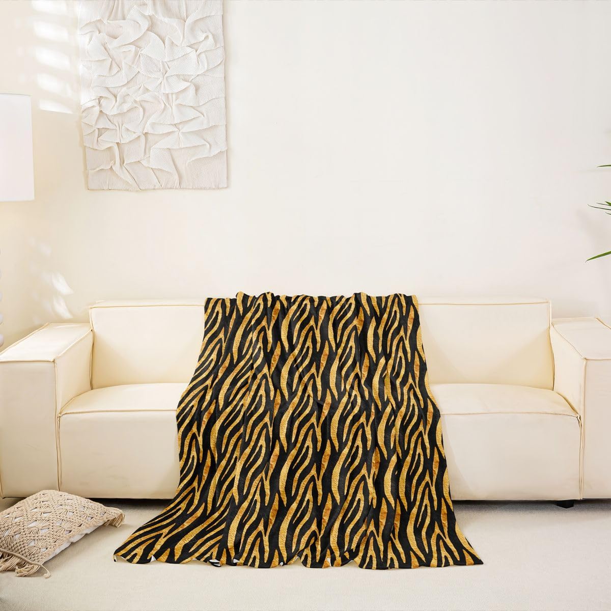 Erosebridal African Leopard Couch Cover 71" x 118" Cheetah Print Sofa Cover Abstract Farmhouse Geometric Couch Protector Cheetah African Safari Sofa Slipcover