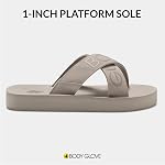BODY GLOVE Femmes Diapositives Strappy Open Toe Platform Sandales d'été avec semelle antidérapante pour la maison piscine de plage