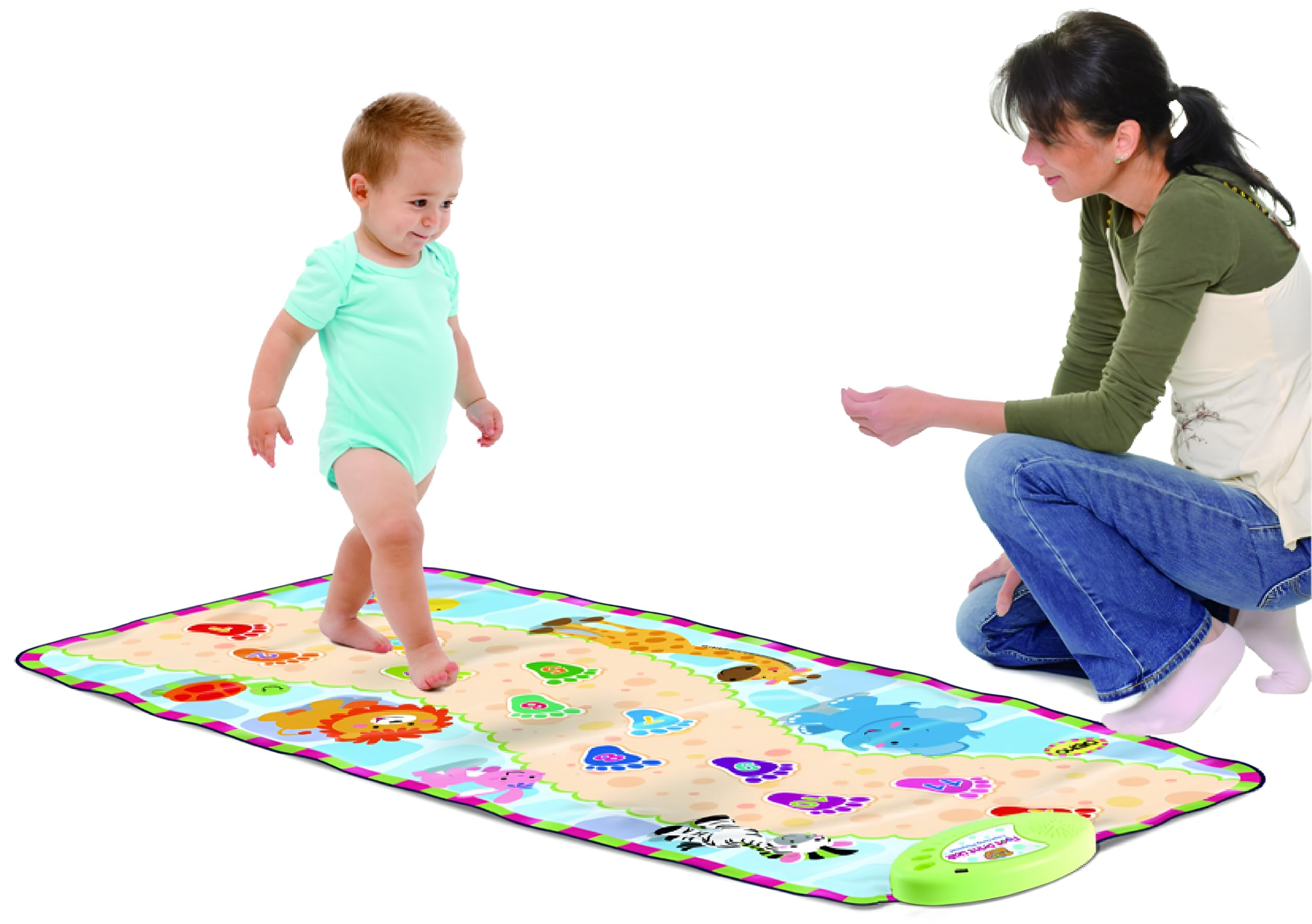 Alfombra Musical para Bebé 12 Huellas de Colores con Sonidos Diferentes + 6 Sonidos de Animales | Alfombrilla Musical Infantil de Aprendizaje, Navidad, Cumpleaños para Niños, Niñas, Juguetes