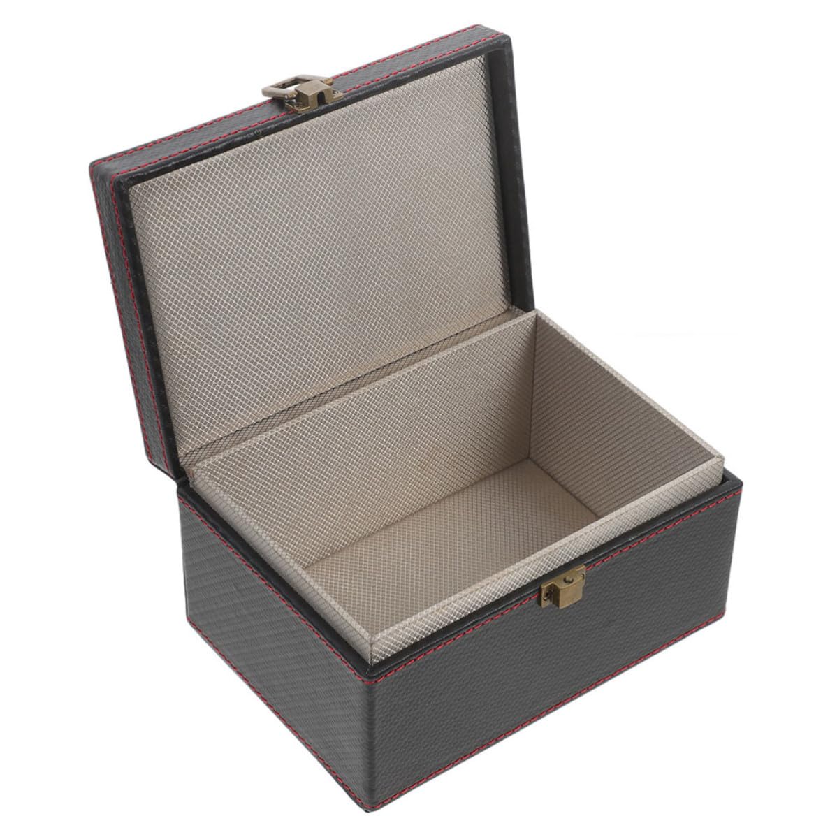 Caja organizadora de llaves de coche teléfonos fibra carbono cuero PU interior