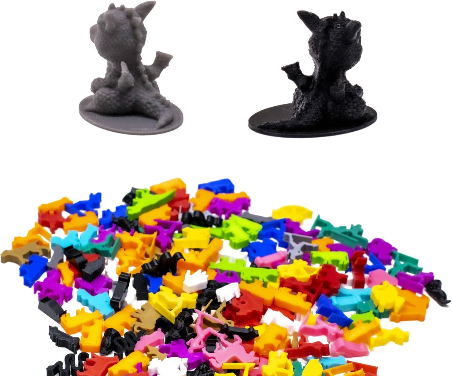 25PCS Dragon Figures - Ferrumor | Board Game Pieces Accessories Miniatures, DarkGreen