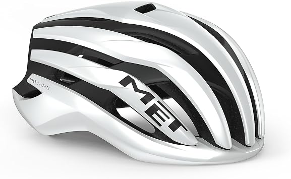 MET - Trenta MIPS Road Cycling Helmet In White / Black Size Medium 56-58 cm