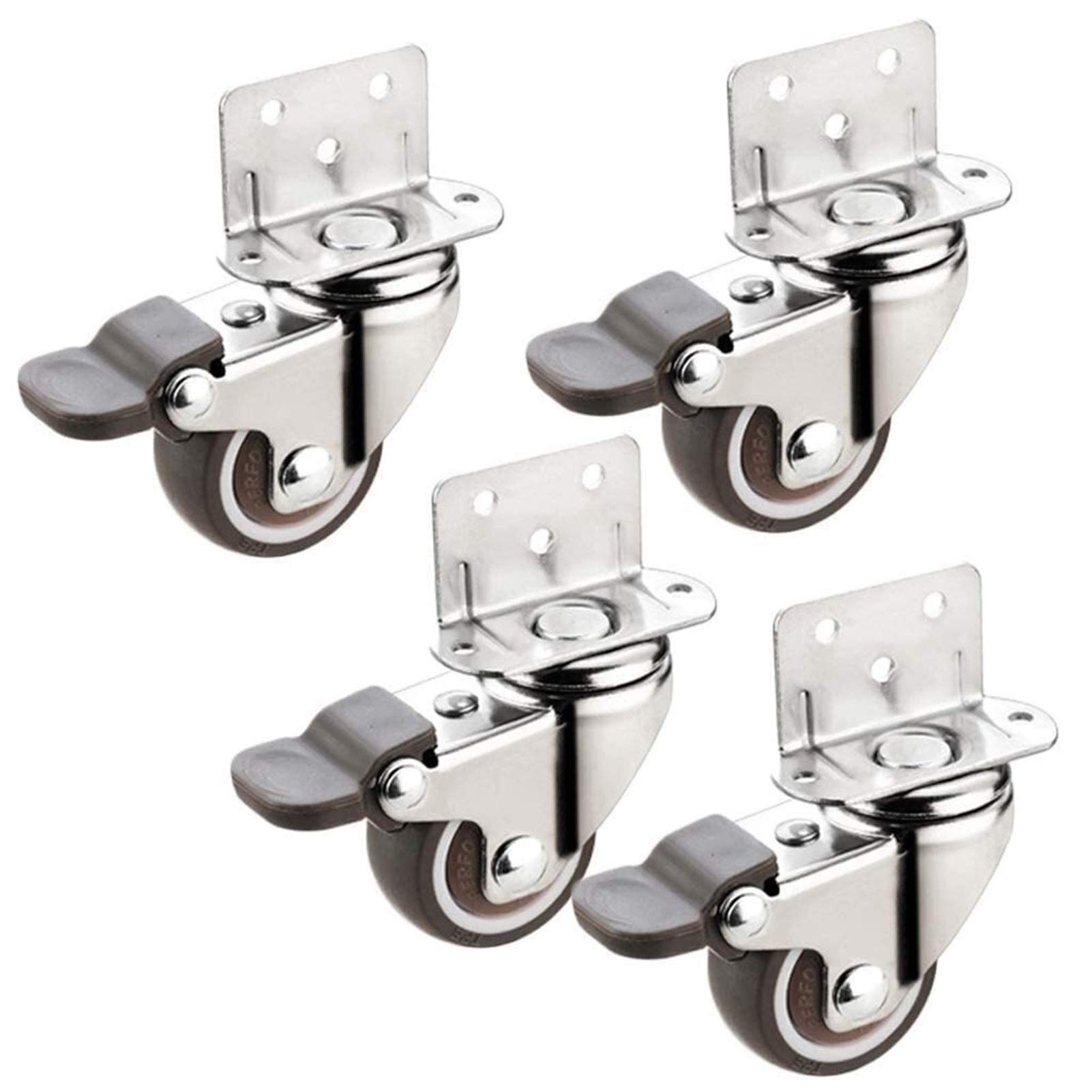 Roulettes pivotantes universelles à 360 degrés de type l pour meubles lot de 4