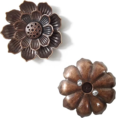 Miniatura 3 de GXXMEI 8PCS Lotus Latón Stick Incienso Quemador Titular Quemador de Incienso Cono de Ceniza Colector Hogar Fragancia Accesorios