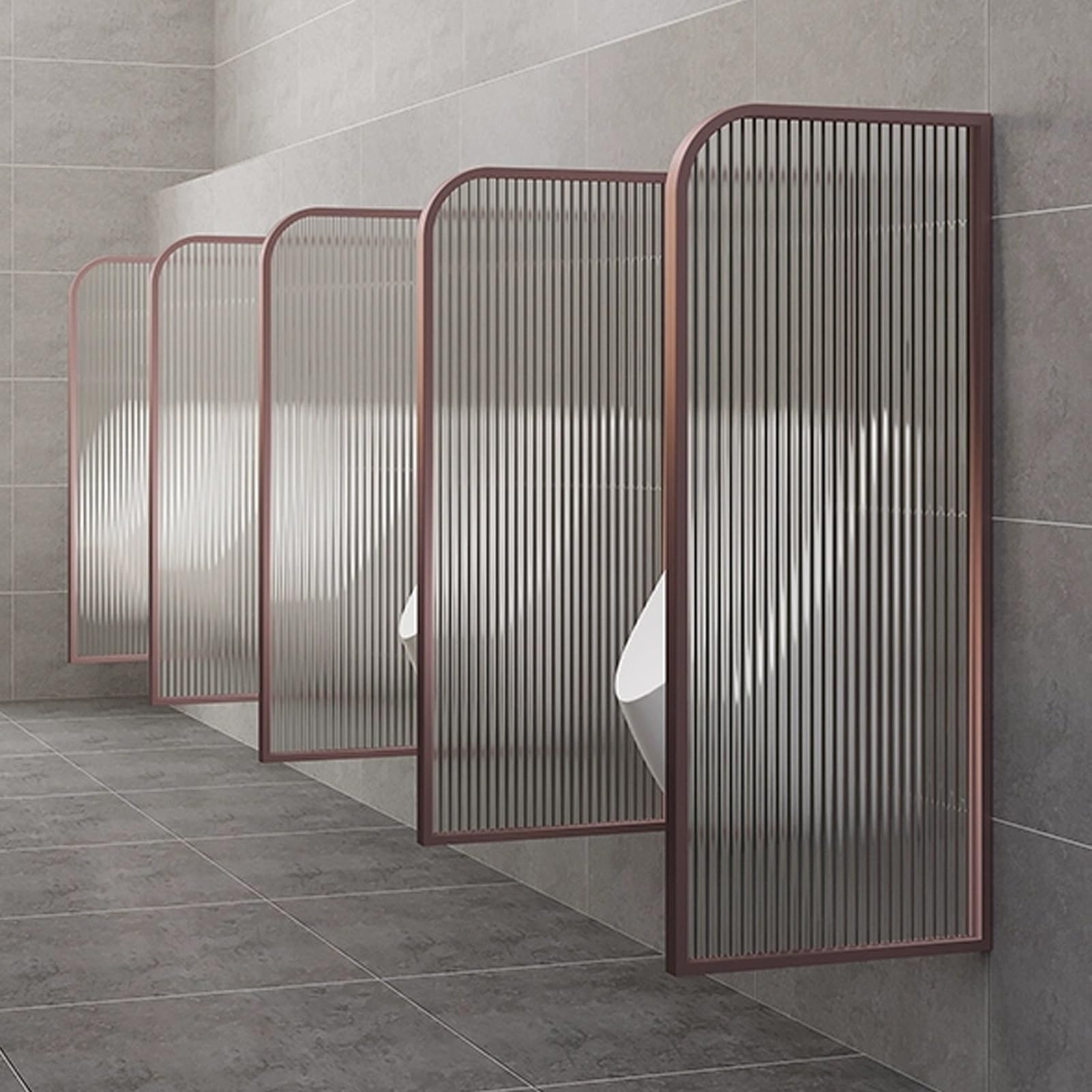 Cloison d'urinoir or rose en acier inoxydable luxe pour restaurant
