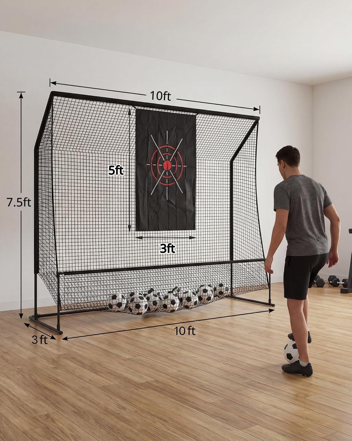 GarveeHome Golfnetz 304 x 228Cm Golfschlägernetz Mit Mehreren Zielen Golf Übungsnetz Für Abschläge Und Chippen Im Garten, Indoor- Und Outdoor-Golf-Schlagnetz Mit Tagbares Schwungtrainingsgerät