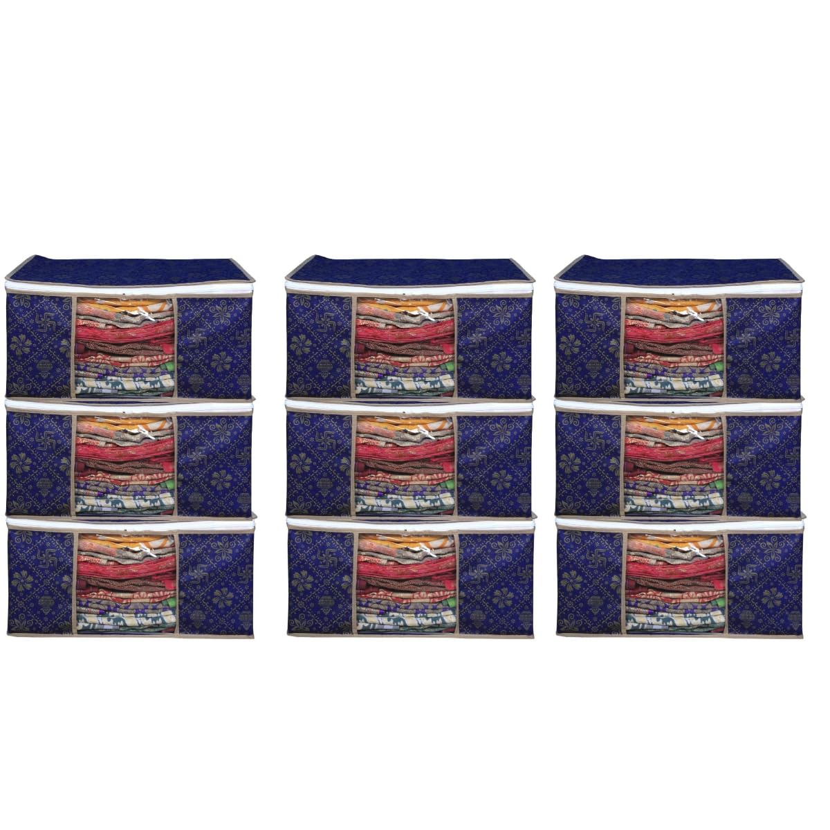 See full amazon price history chart for CHAMPARAN INDUSTRIES Printed Non Woven Saree Cover Set,Clothes Organiser For Wardrobe Set with Transparent Window And Zipper (PACK OF 9, Blue swastik cover) CHAMPARAN INDUSTRIES Printed Non Woven Saree Cover Set,Clothes Organiser For Wardrobe Set with Transparent Window And Zipper (PACK OF 9, Blue swastik cover) (B0CMHNDK1H) Amazon Price History, Amazon Price Tracker