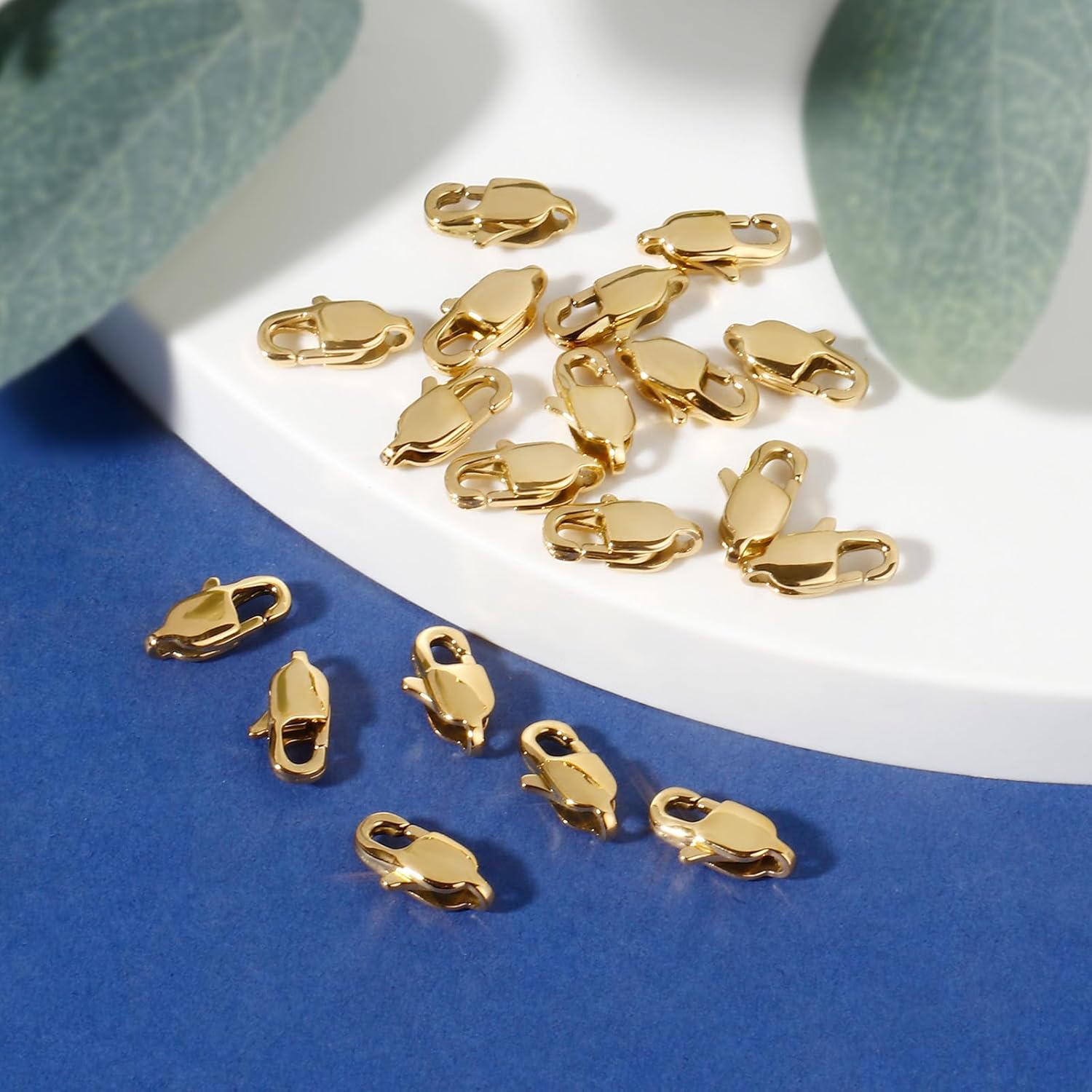 9MM 18K Gold PVD Plated Lobster Clasps Bulk for Jewelry Making, 20PCS 316 Stainless Steel Lobster Claw Clasps Bulk for DIY Craft Necklace Bracelet Jewelry Making - Image 4