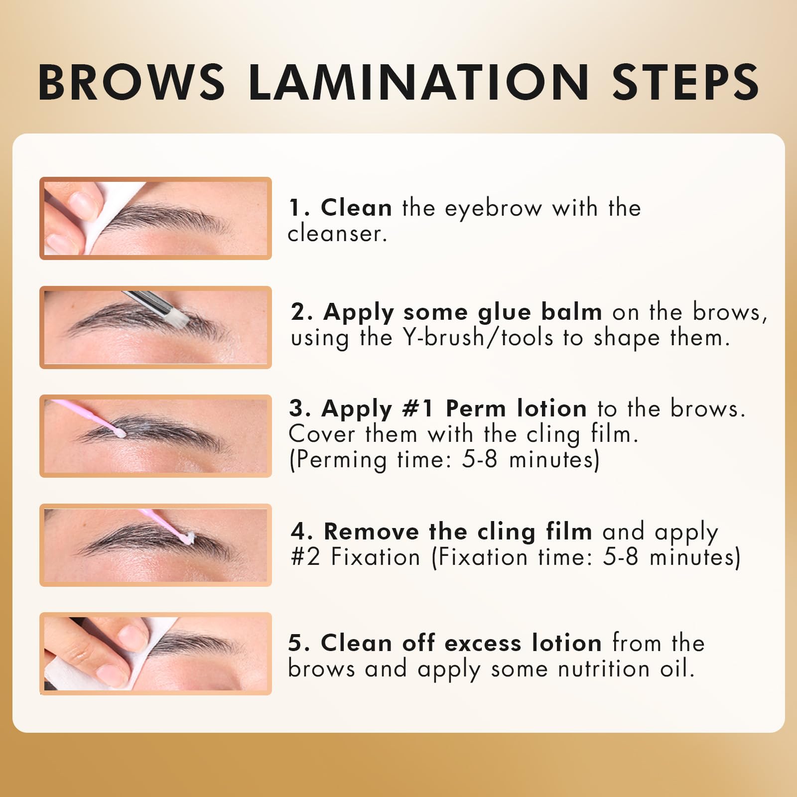 Profesjonalny zestaw do podnoszenia rzęs, zestaw do laminowania brwi 2 w 1, trwały 6-8 tygodni, 15 zastosowań, DIY lifting rzęs i brwi, podnoszenie i laminowanie brow - ABLK2