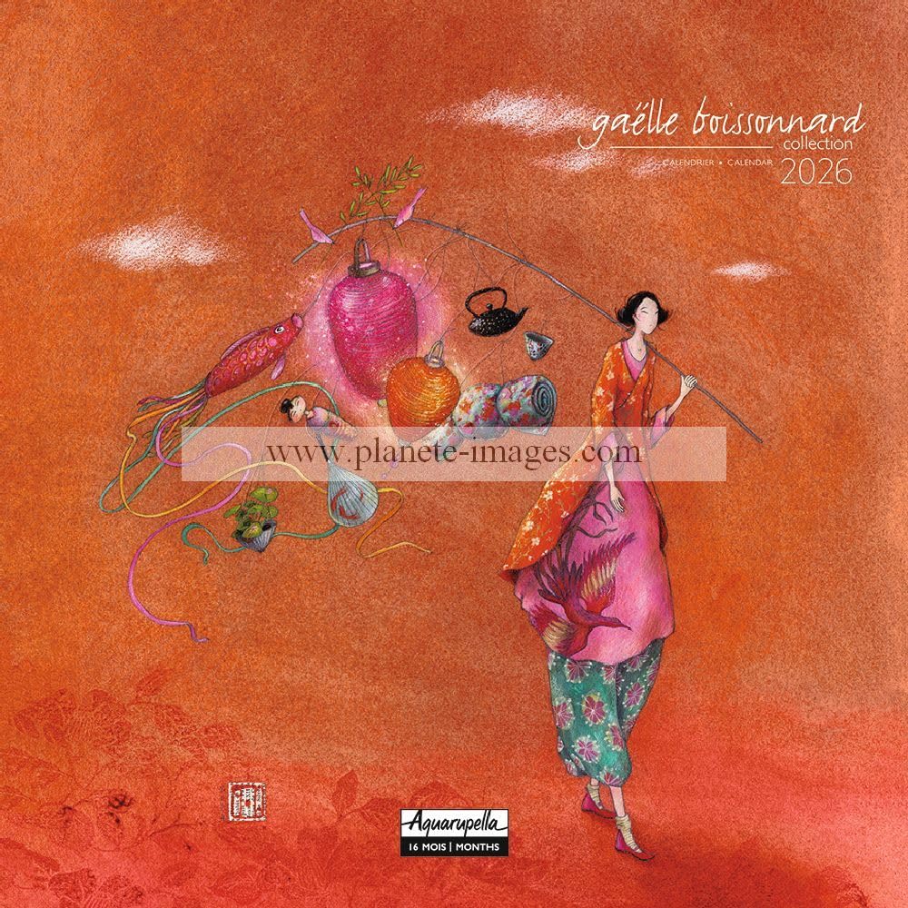 Calendrier Aquarupella 2025 Gaëlle Boissonard Souffler 16 Mois 30 X 30
