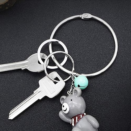 Miniatura 7 de Simetufy Anillos de carpeta de 3 pulgadas (paquete de 24) anillos de papel de metal, llaveros grandes, anillos de metal extra grandes para libros