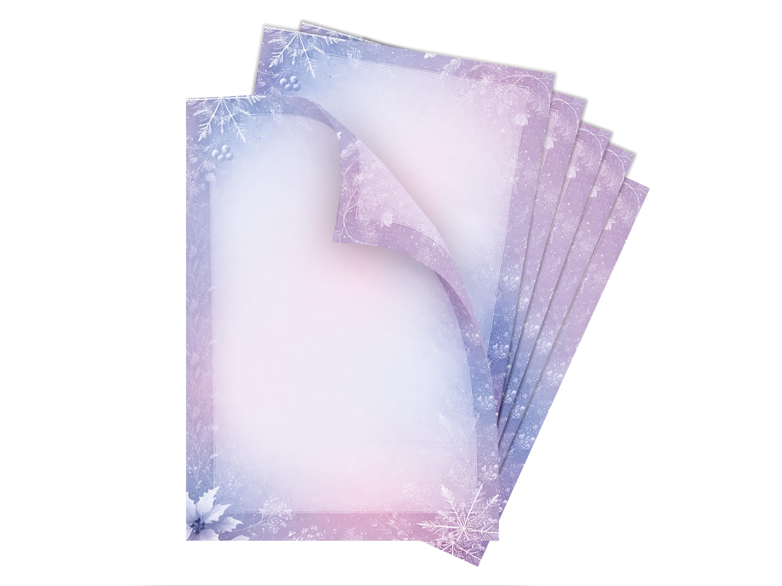 Briefpapier Weihnachten Weihnachtsbriefpapier mit Umschlag Umschlägen mit Fenster Weihnachtspapier A4 für Kunden (250 Blätter + 250 Umschläge)
