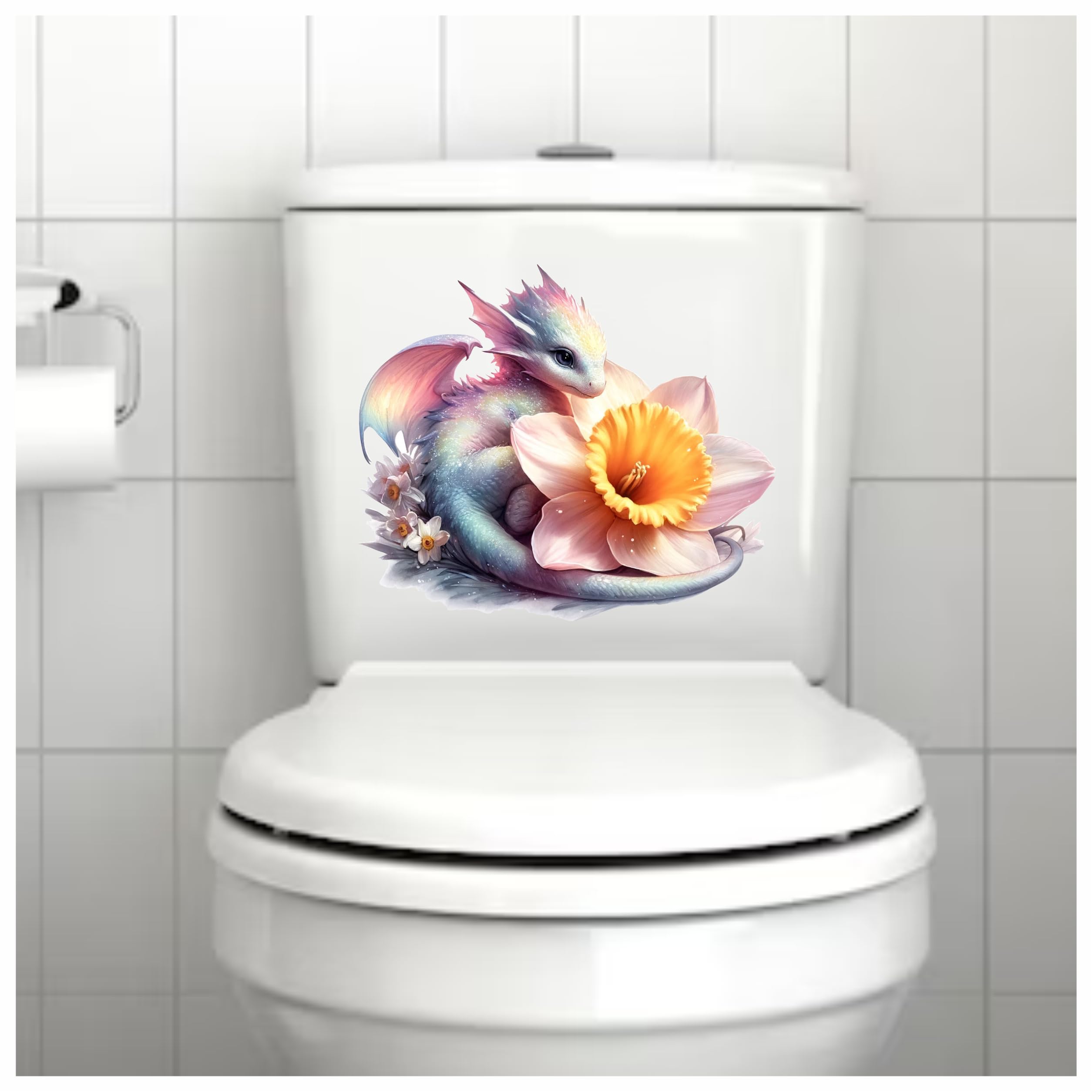 x4 Pink Baby Dragon Vinyl Stickers Cover Marks Non Transparent Waterproof Decals 1@ 20cm Tall Ideal for Toilets or car. 3@ 7cm Tall Ideal for Phone case Cups & Wine Glass (Baby Pink) - Image 2